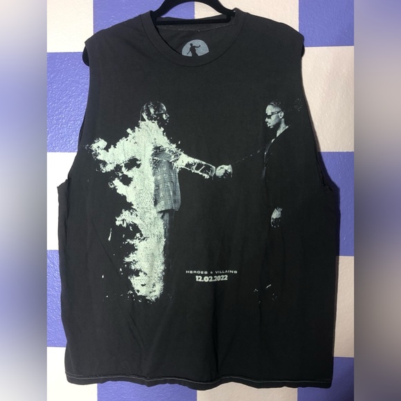 NWOT Metro Boomin Heroes & Villains Official Merch Tank in Dark Grey - Size L - Picture 1 of 3